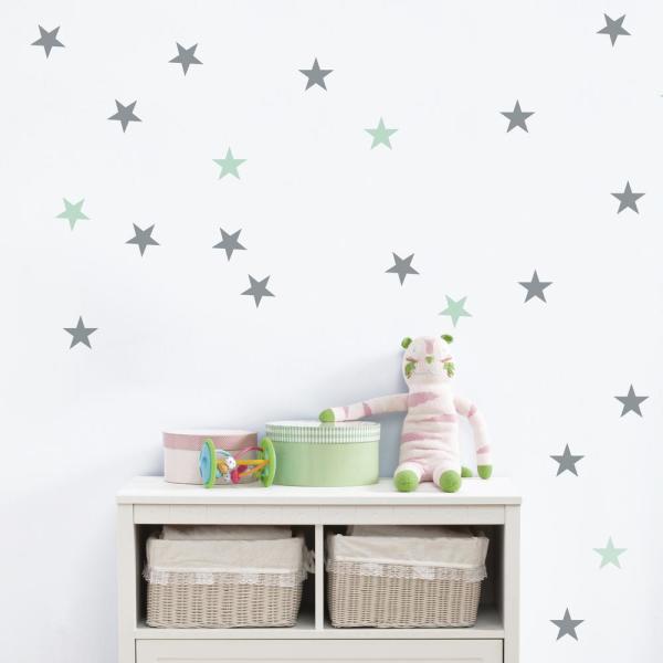 grey-green wall stickers Виниловые наклейки звезды